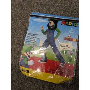 Nintendo‎ Luigi Child Costume M 7 8 Halloween Mario Bros Role Play